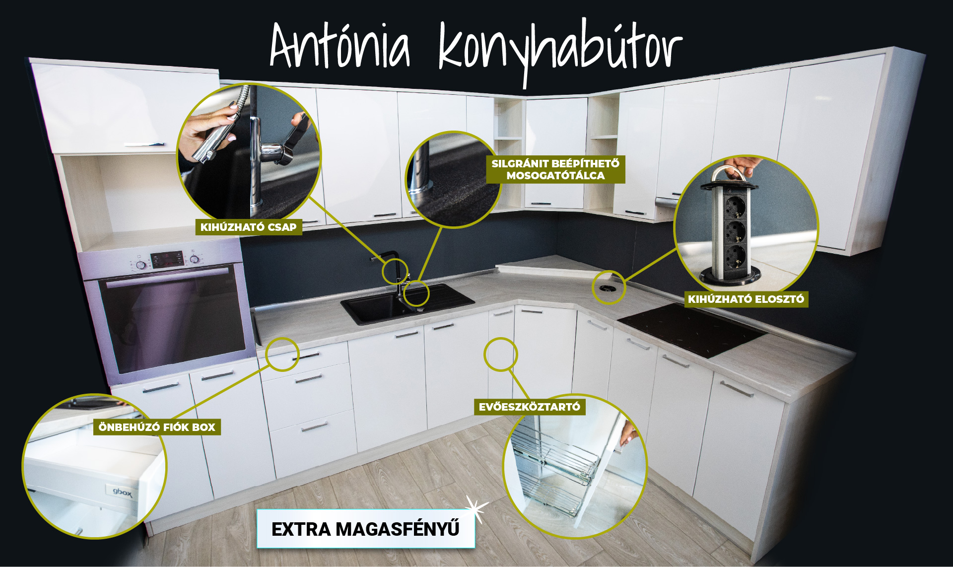 Papp Bútorház Konyhabútor Szeged - Antónia konyhabútor kompletten